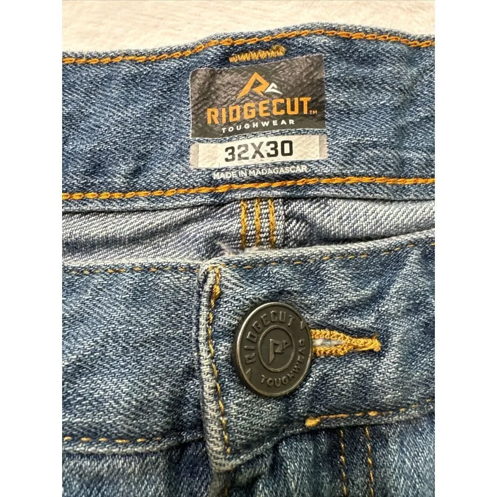 Ridgecut Toughwear 32x30 Mens Blue Jeans Carpenter‎ Flex EXCELLENT & Fast Ship